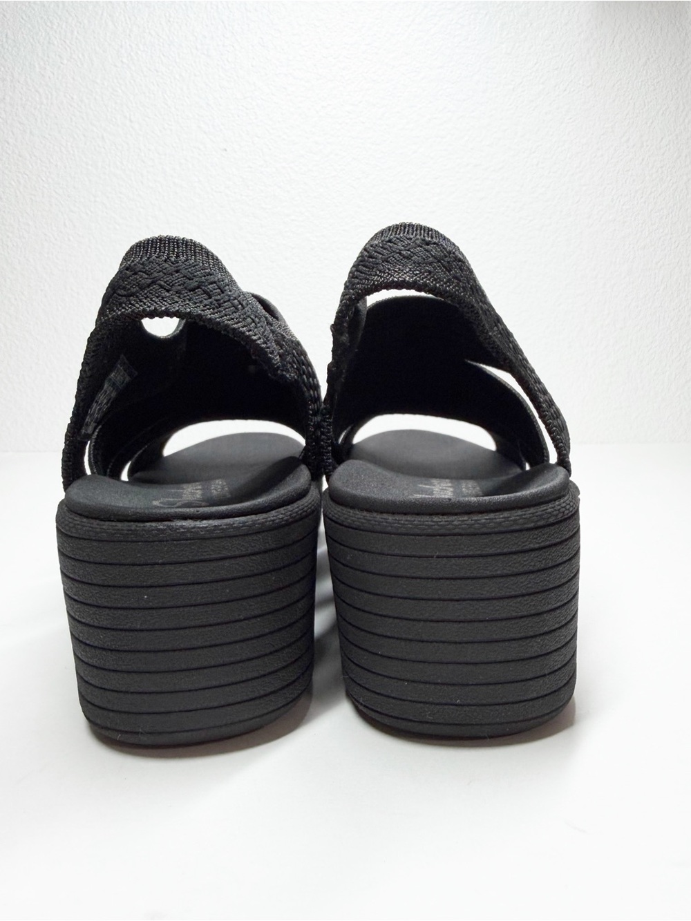 Sketchers Pier Lite Lux Memory Foam Strappy Wedge Sandals - Picture 7 of 9